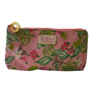 Lily Pulitzer for Estee Lauder Pink Floral Women's cosmetic pouch/bag. NWOT